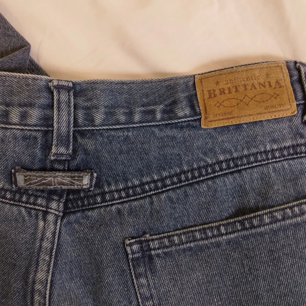 Vintage Brittania High Waisted Pleated Tapered Leg Mom Jeans Size 12